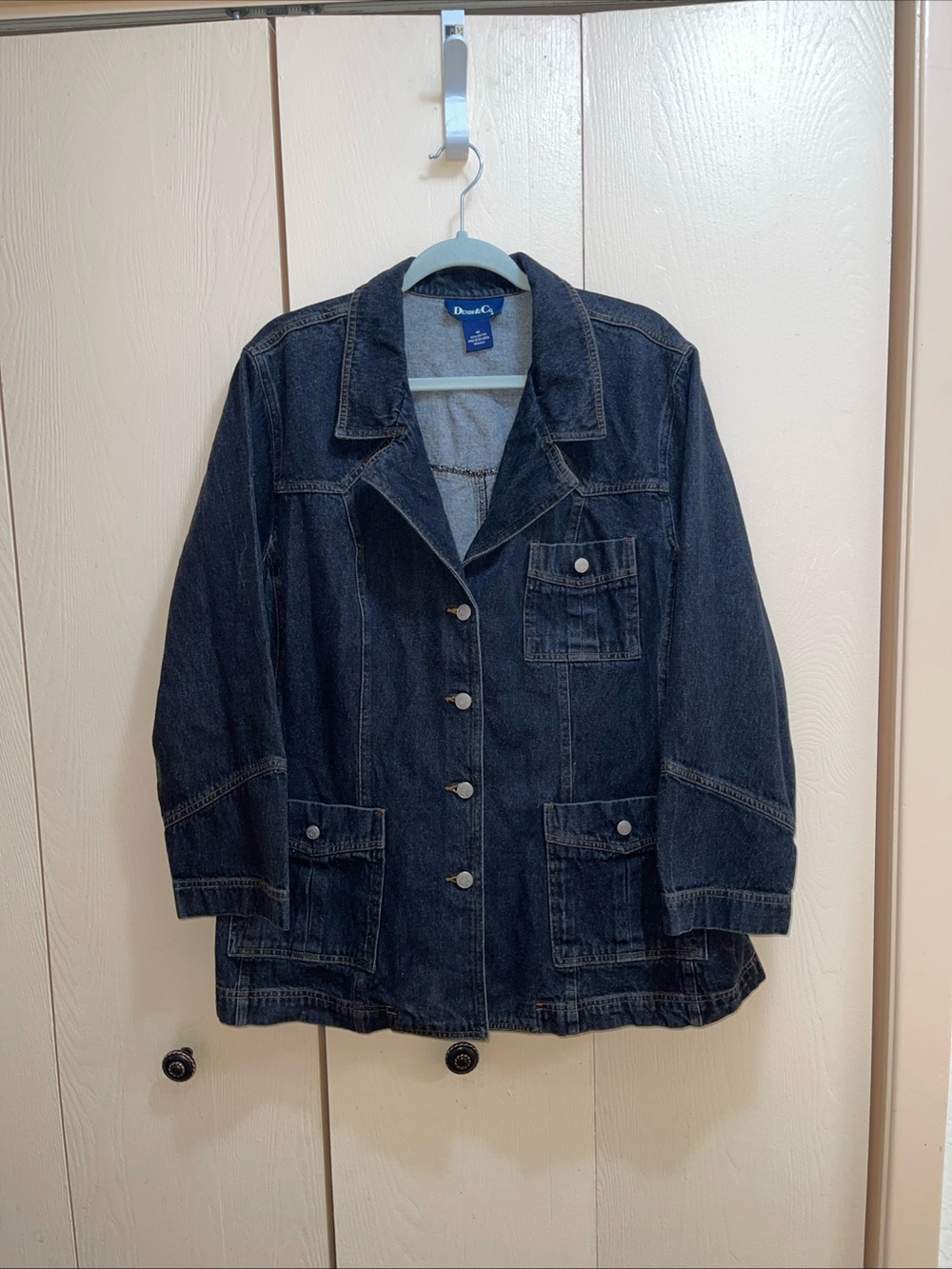 Denim & Co Black Jean Jacket 1X